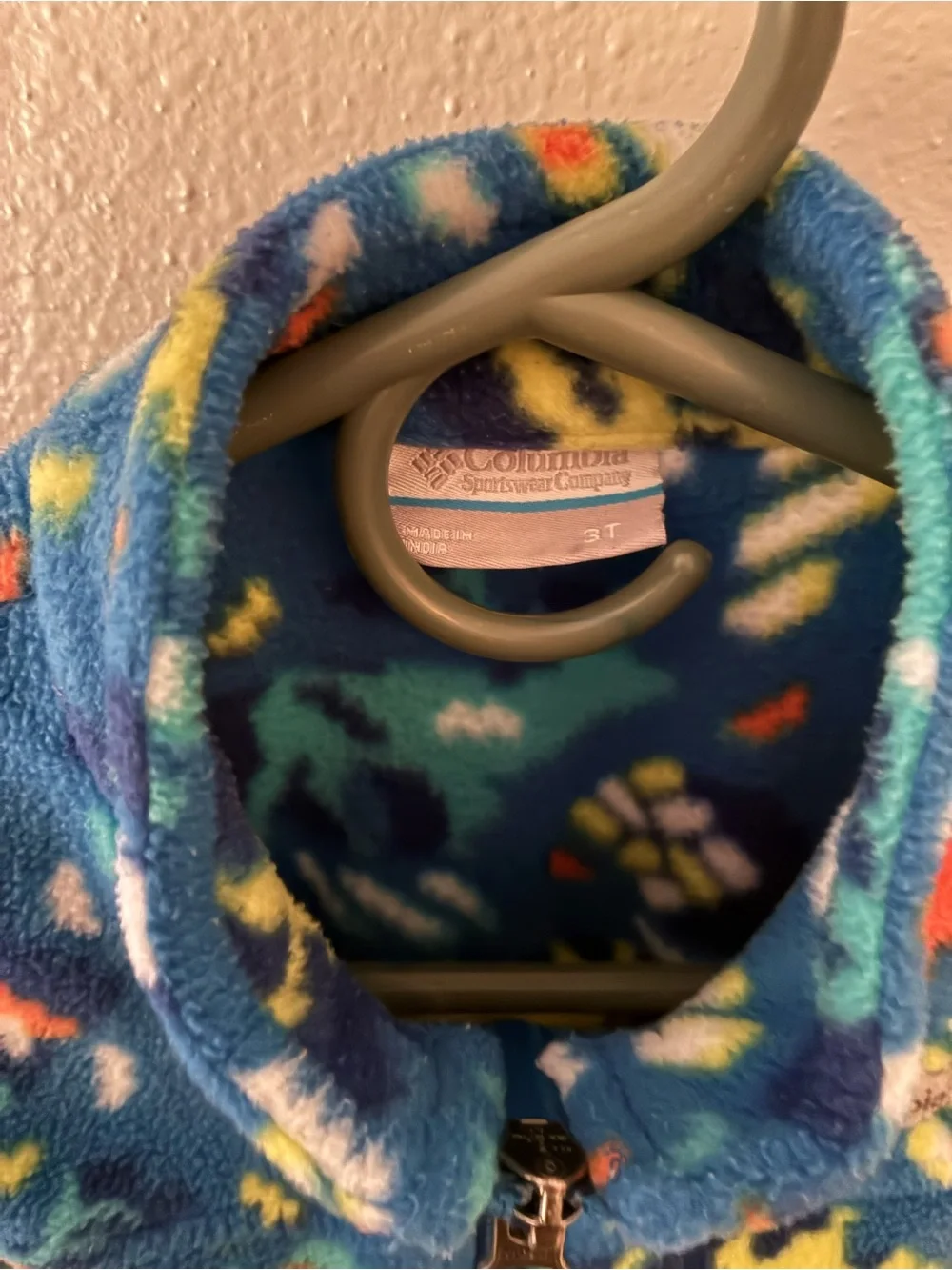Columbia Kids' Navy Multicolor Fleece Jacket